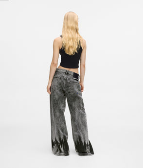 Karl Lagerfeld Bleached Denim Shirt Bleached Grey