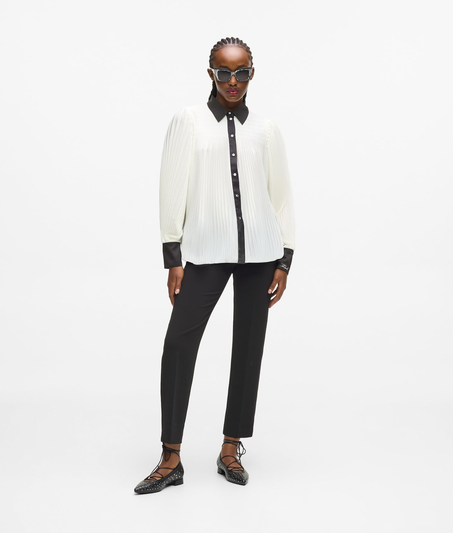 Karl Lagerfeld Pleated Shirt Pristine