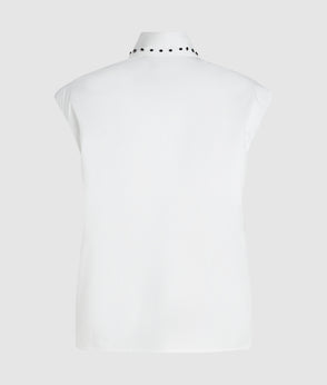 Karl Lagerfeld Studded Faux Leather Skirt Black