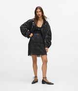 Karl Lagerfeld Fringed Mini Skirt Black