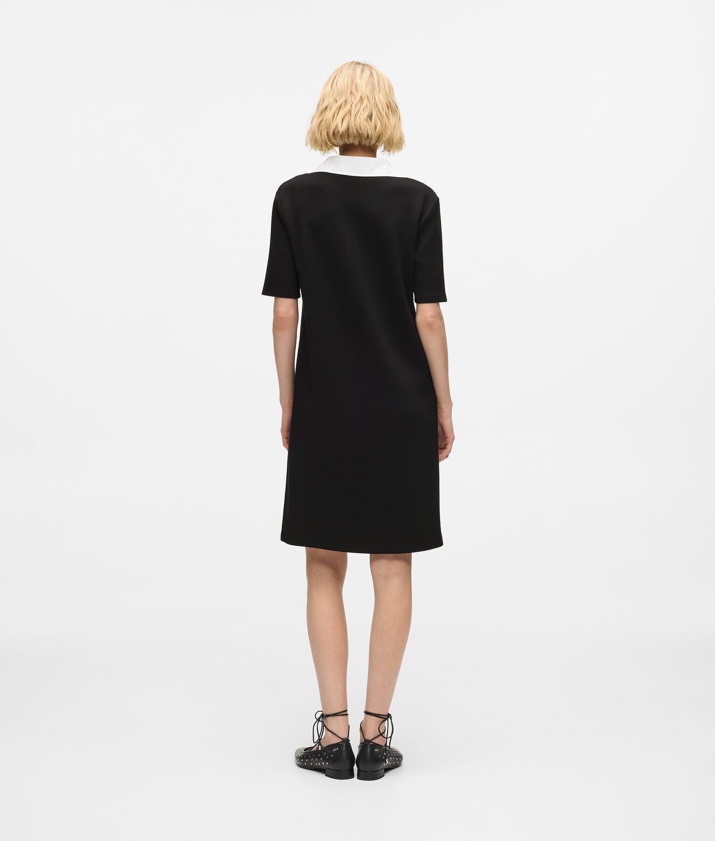Karl Lagerfeld Signature Collar Polo Dress Black