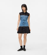 Karl Lagerfeld Denim Bodice Dress Washed Blue-Black