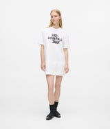 Karl Lagerfeld Graffiti T-Shirt Dress White