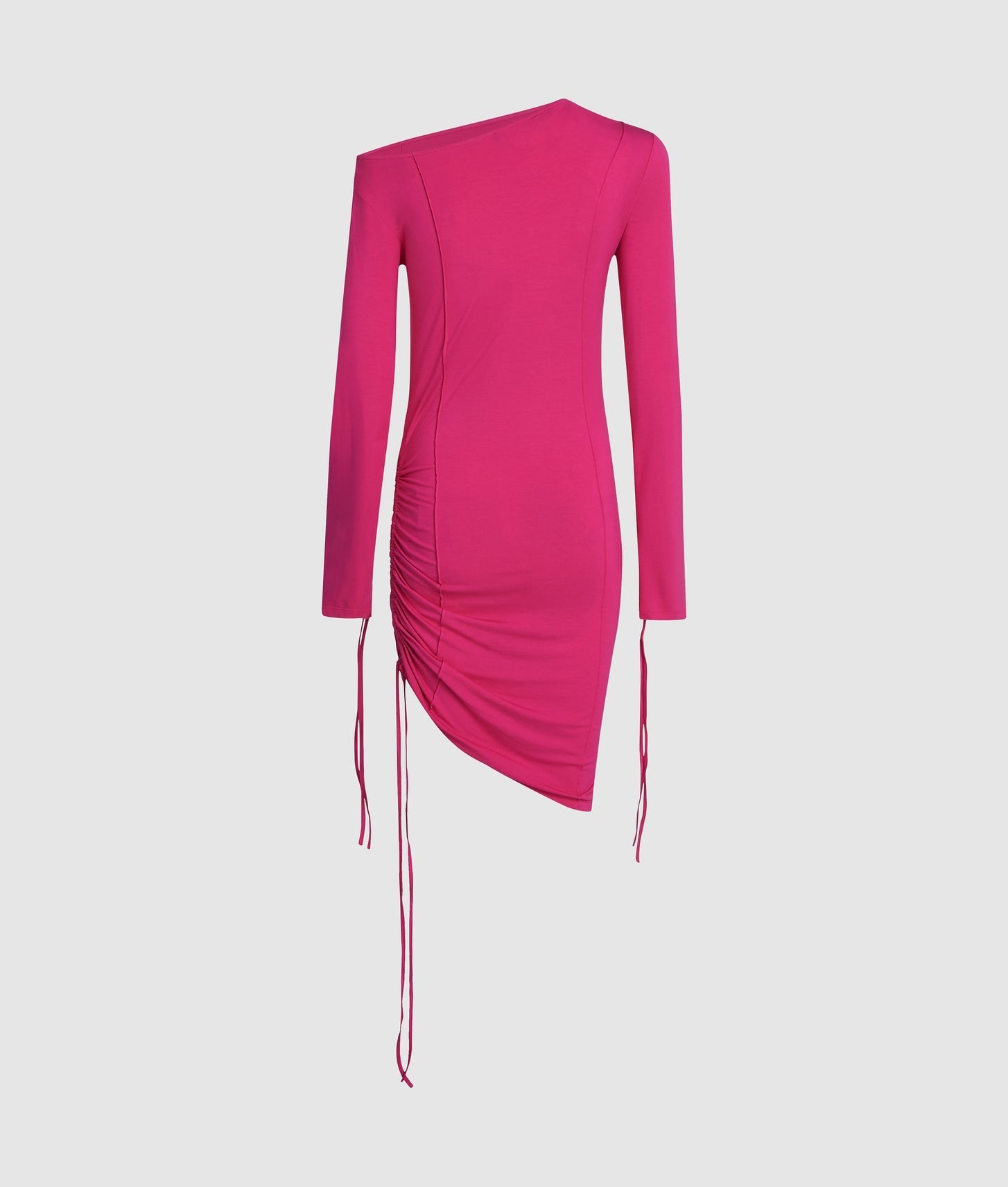 Karl Lagerfeld Off-Shoulder Drawstring Dress Very Berry