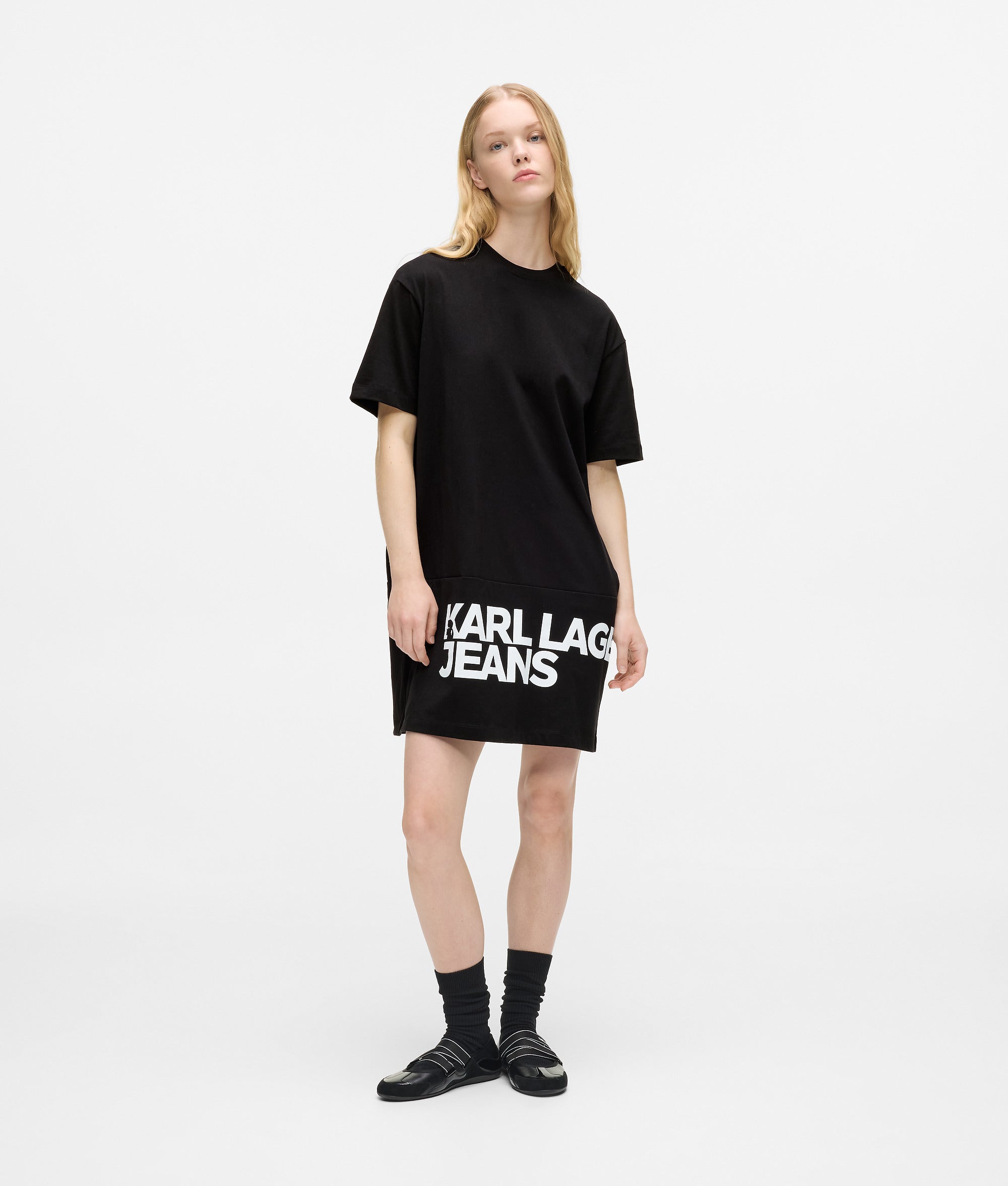 Karl Lagerfeld Logo T-Shirt Dress Black