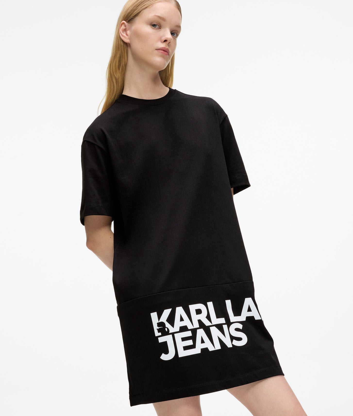 Karl Lagerfeld Logo T-Shirt Dress Black