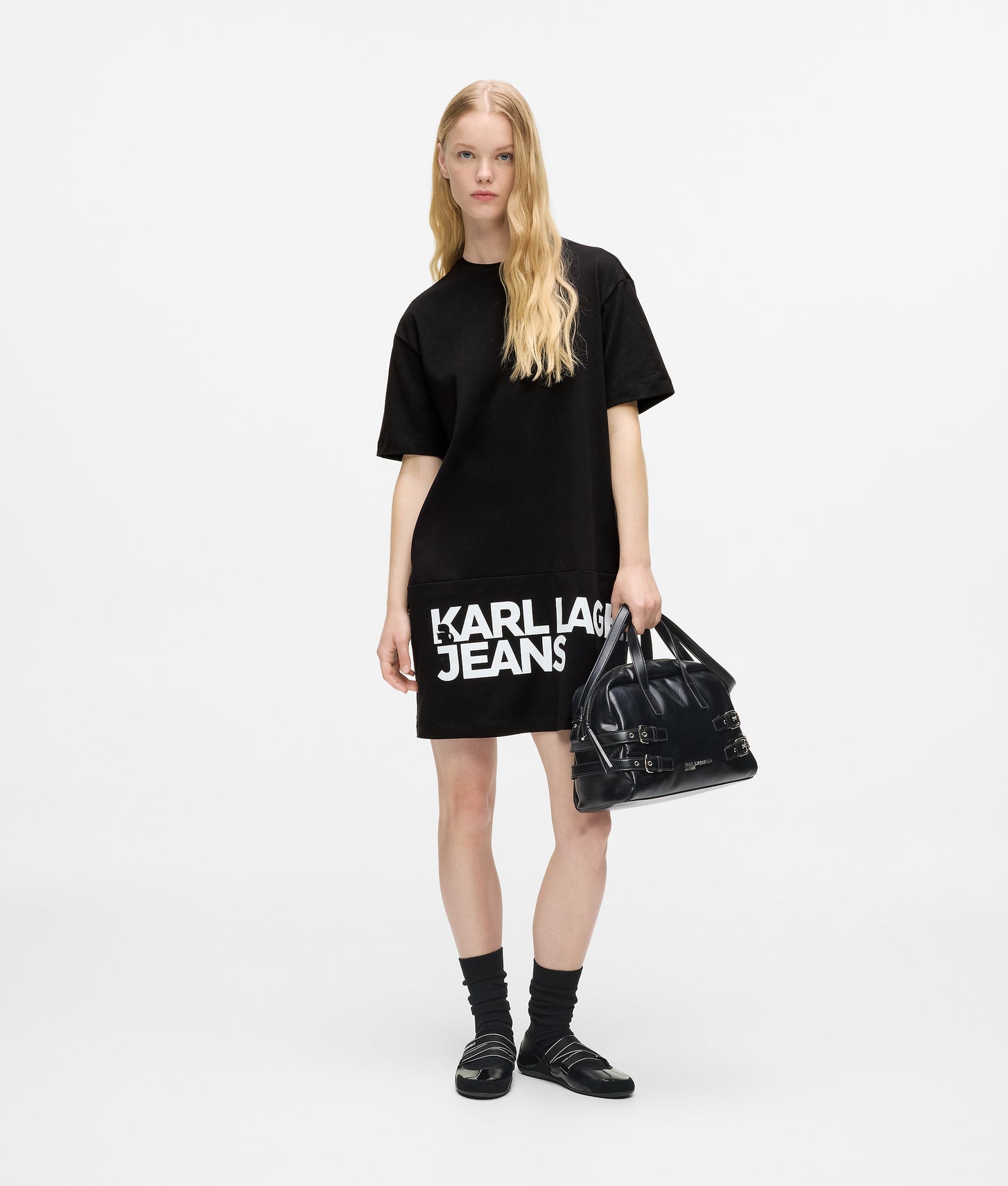 Karl Lagerfeld Logo T-Shirt Dress Black