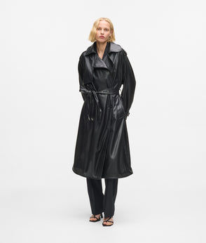 KarlLagerfeld Kautograph Padlock Suede Trunk Bag Dark Tan