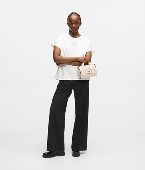 KarlLagerfeld Rue St-Guillaume Mini Duffle Bag Natural