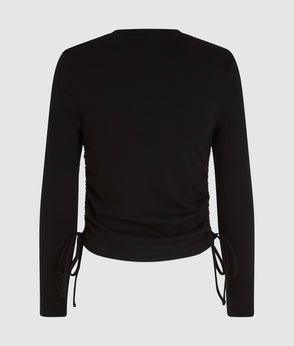 Karl Lagerfeld Pleated Tie-Detail Mini Skirt Black