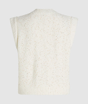 Karl Lagerfeld Bouclé Knit Skirt Cannoli Cream
