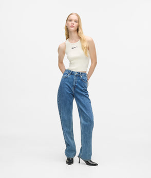 KarlLagerfeld Denim Hobo Shopper Standard Blue Denim-Light Denim