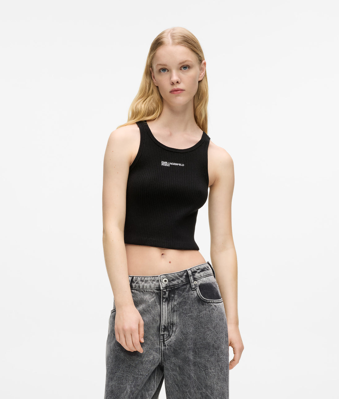 Karl Lagerfeld Bleached Denim Shirt Bleached Grey
