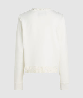 Karl Lagerfeld Bouclé Vest Cannoli Cream