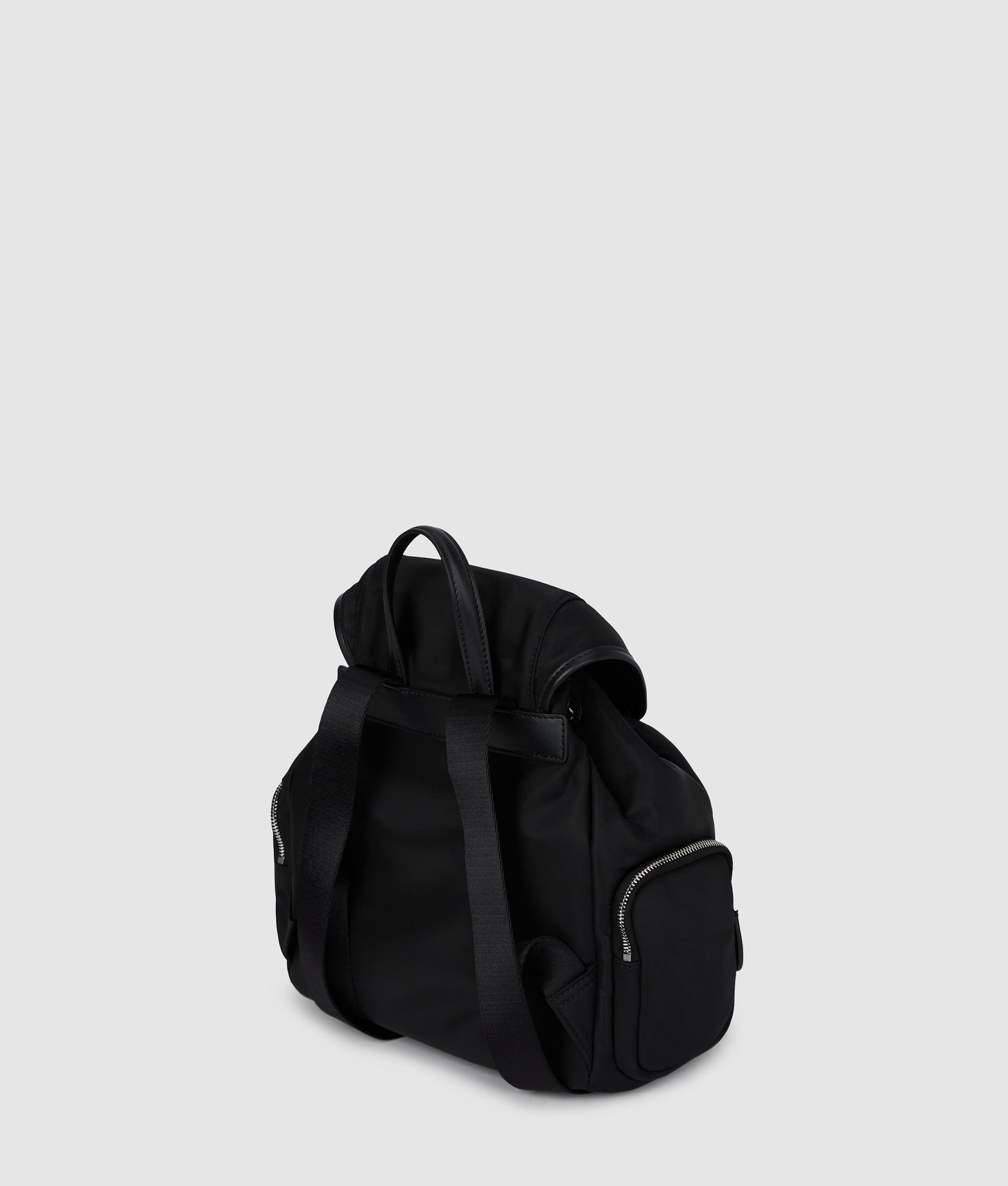 KarlLagerfeld Ikon Nylon Small Flap Backpack Black