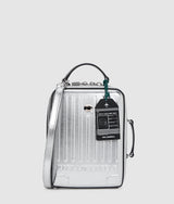KarlLagerfeld Ikon Suitcase Crossbody Bag Silver