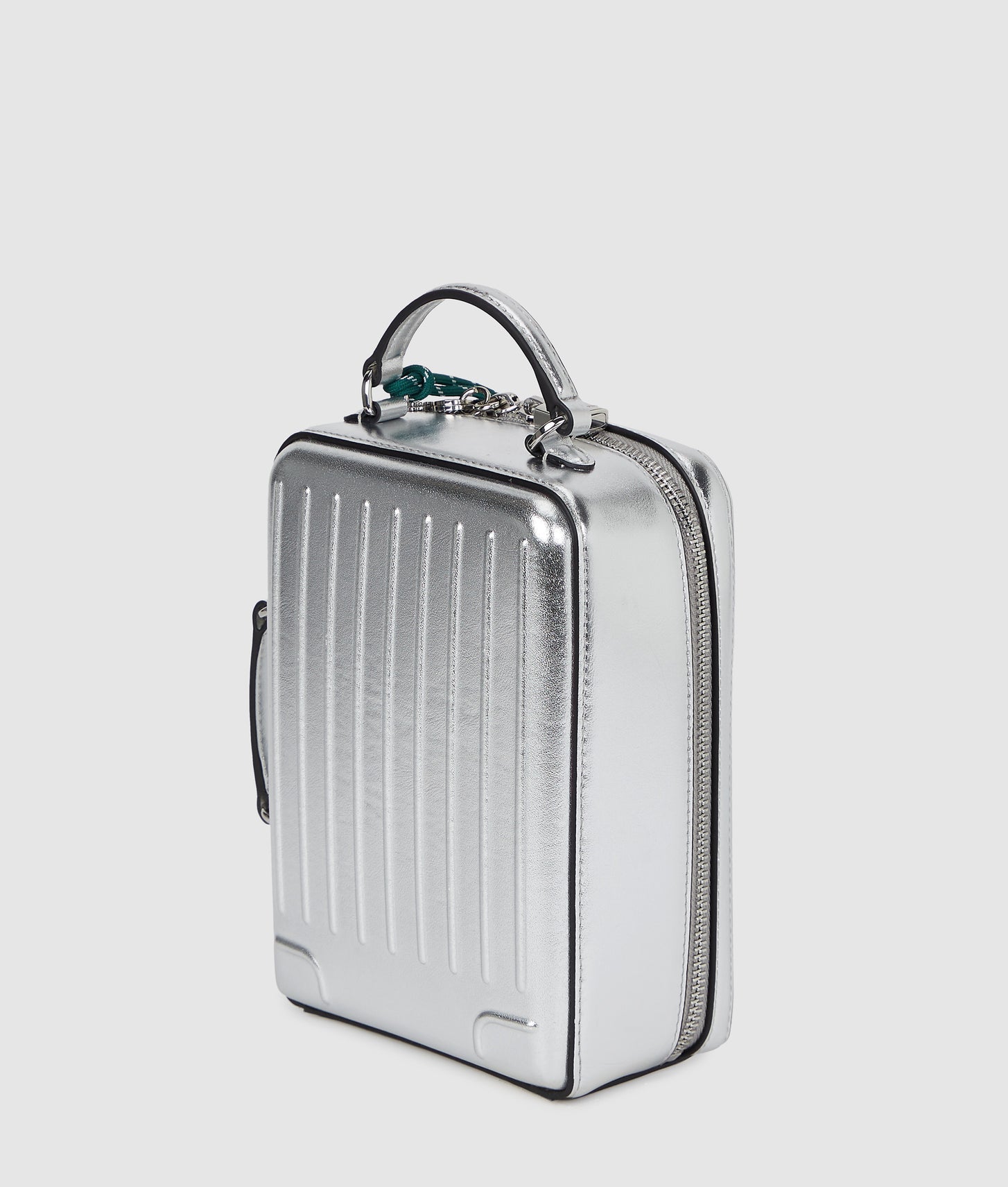 KarlLagerfeld Ikon Suitcase Crossbody Bag Silver