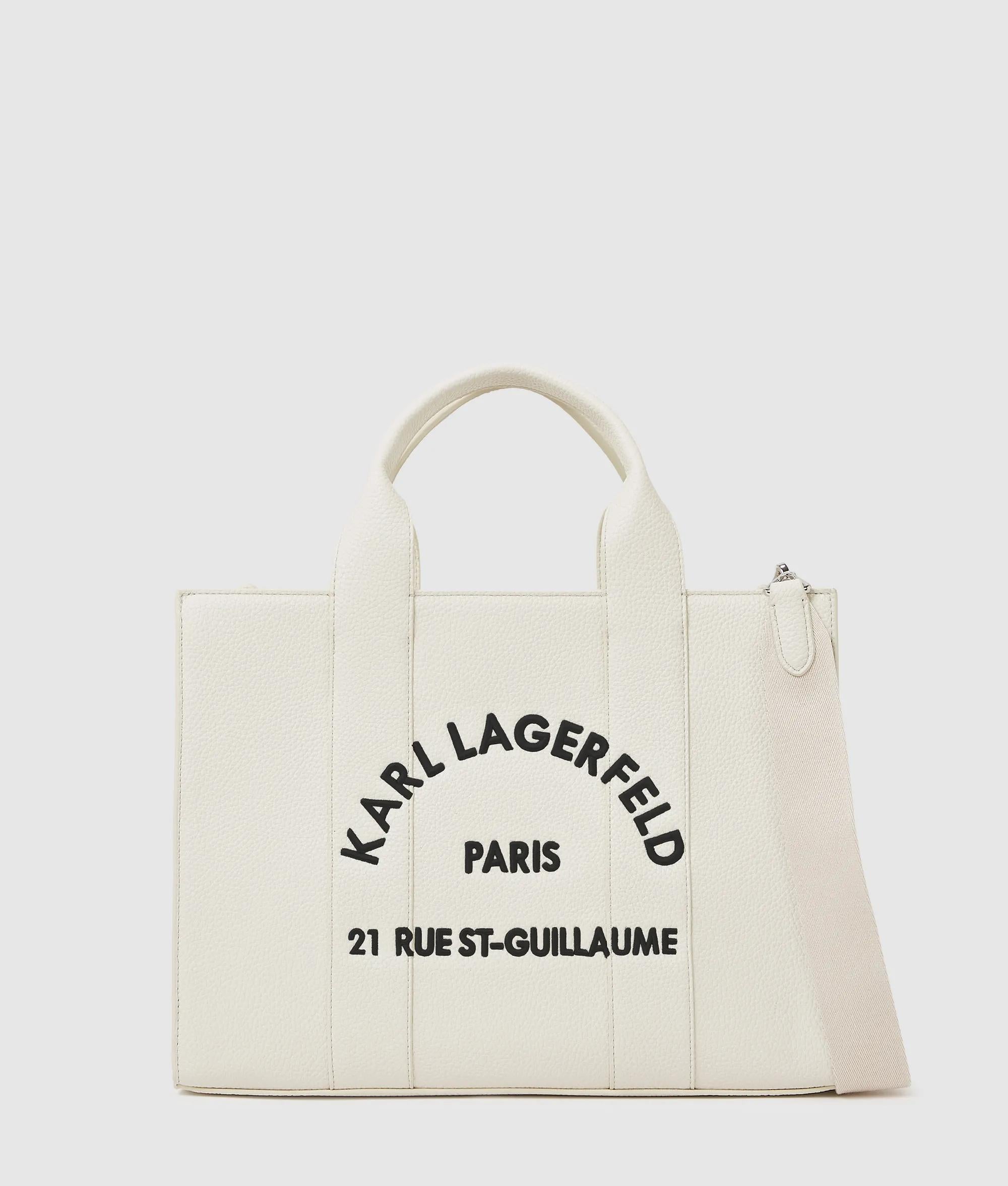 KarlLagerfeld Rue St-Guillaume Medium Tote Bag Off White