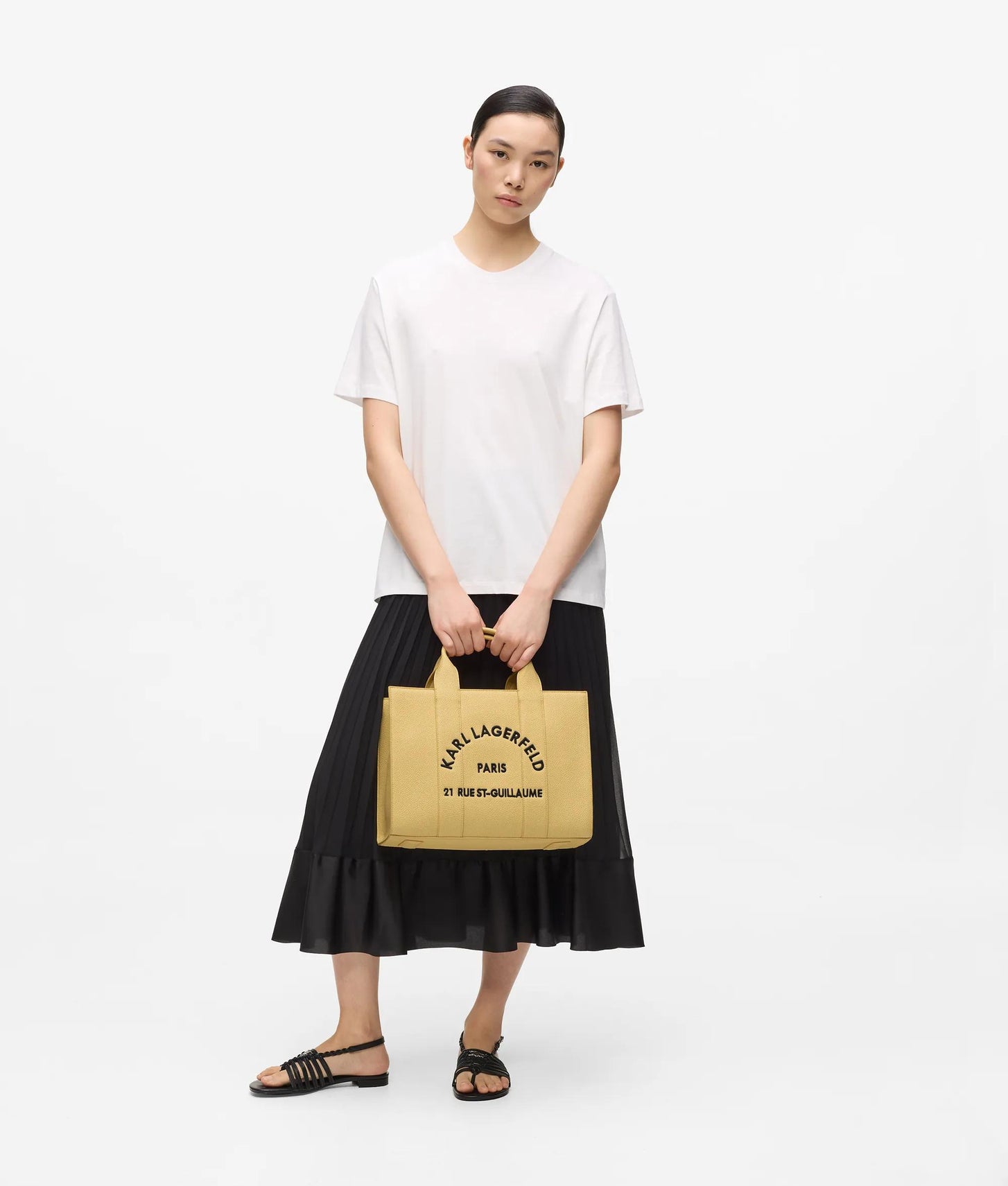 KarlLagerfeld Rue St-Guillaume Medium Tote Bag Sunlight