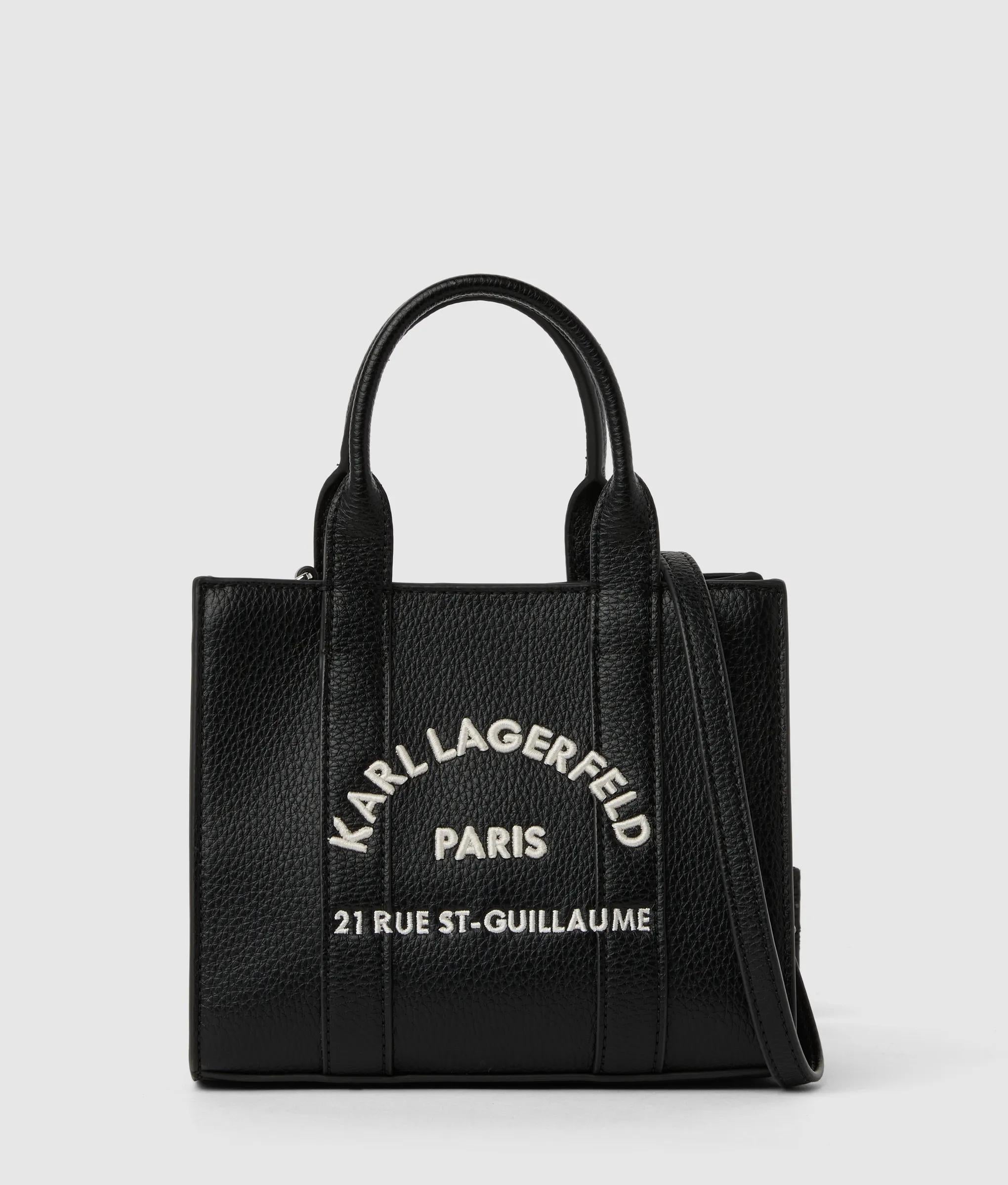 KarlLagerfeld Rue St-Guillaume Mini Tote Bag White/Black