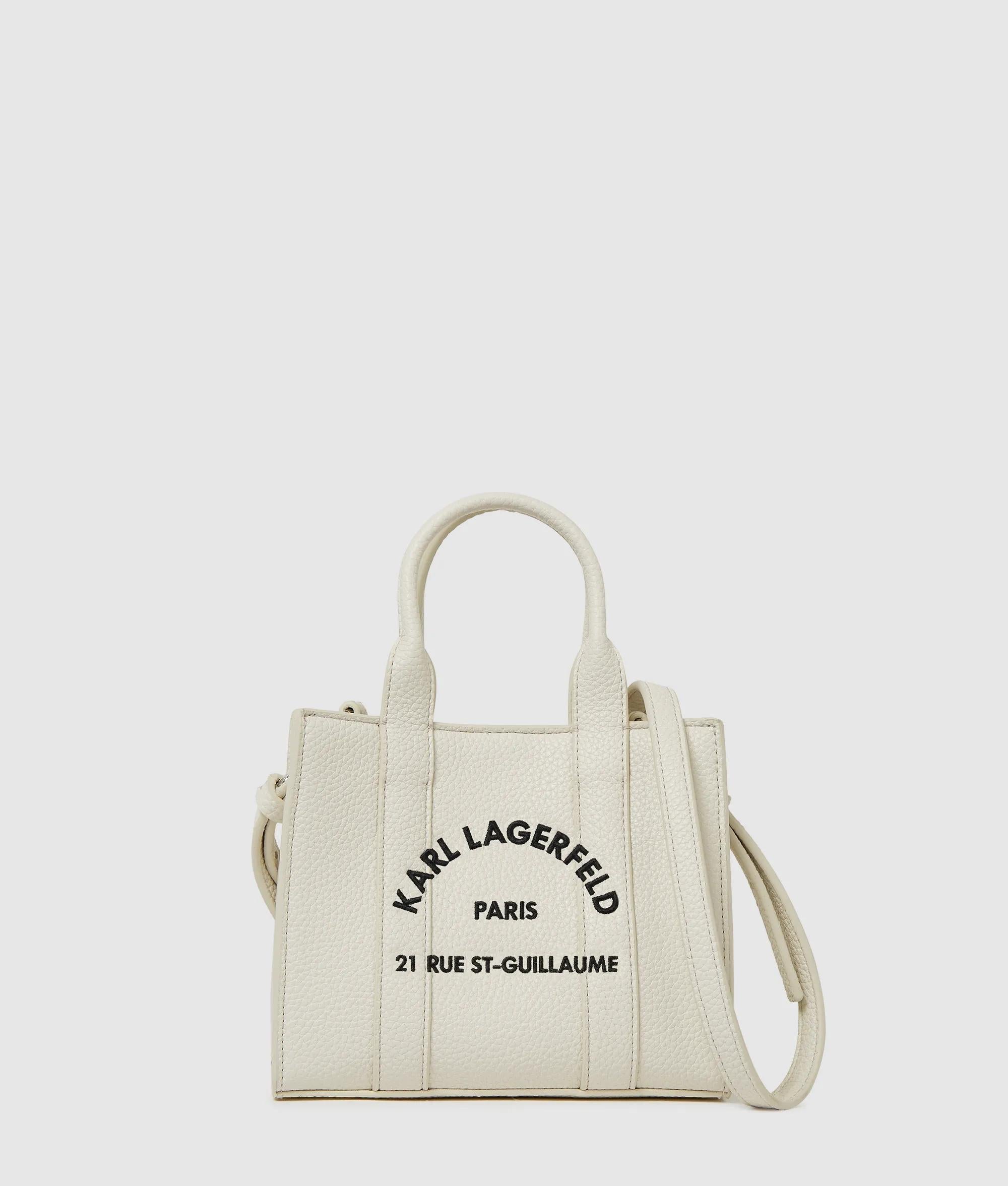 KarlLagerfeld Rue St-Guillaume Mini Tote Bag Off White