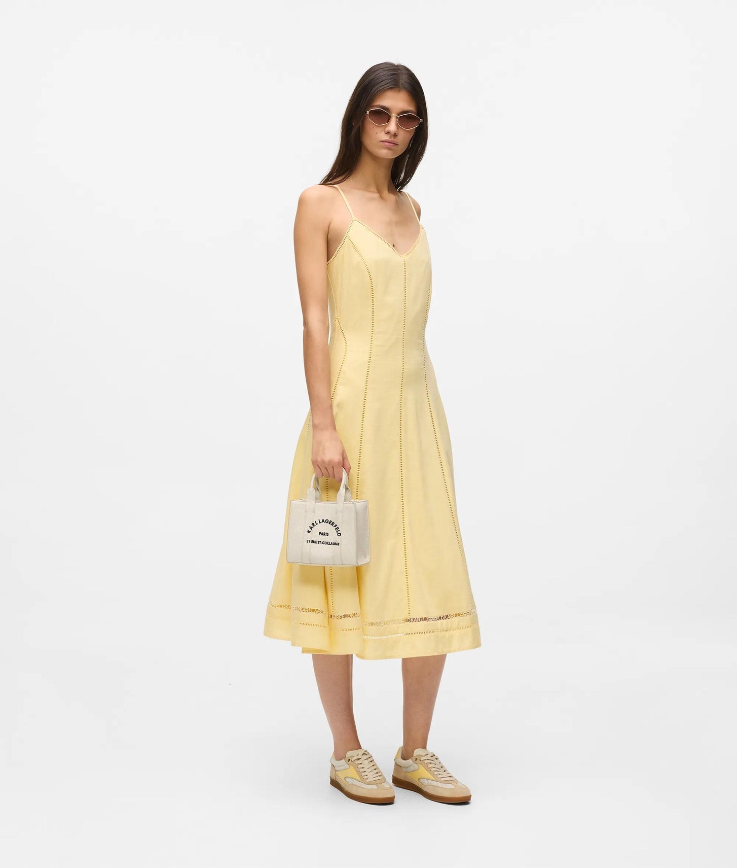 KarlLagerfeld Rue St-Guillaume Mini Tote Bag Off White