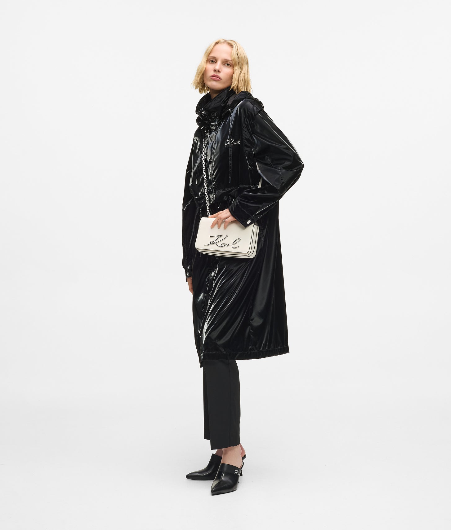 KarlLagerfeld Ksignature Small Crossbody Bag Off White