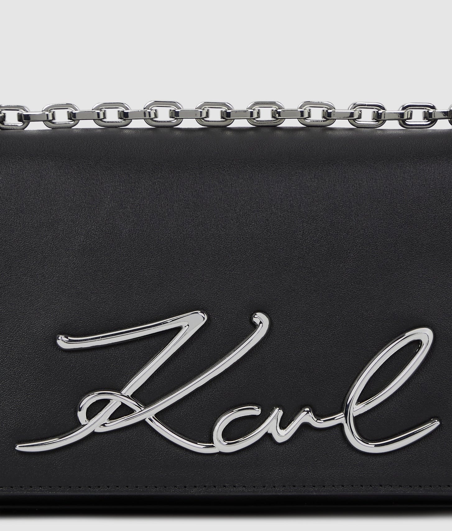 KarlLagerfeld Ksignature Small Crossbody Bag Black-Nickel
