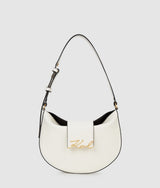 KarlLagerfeld Ksignature Moon Bag Off White
