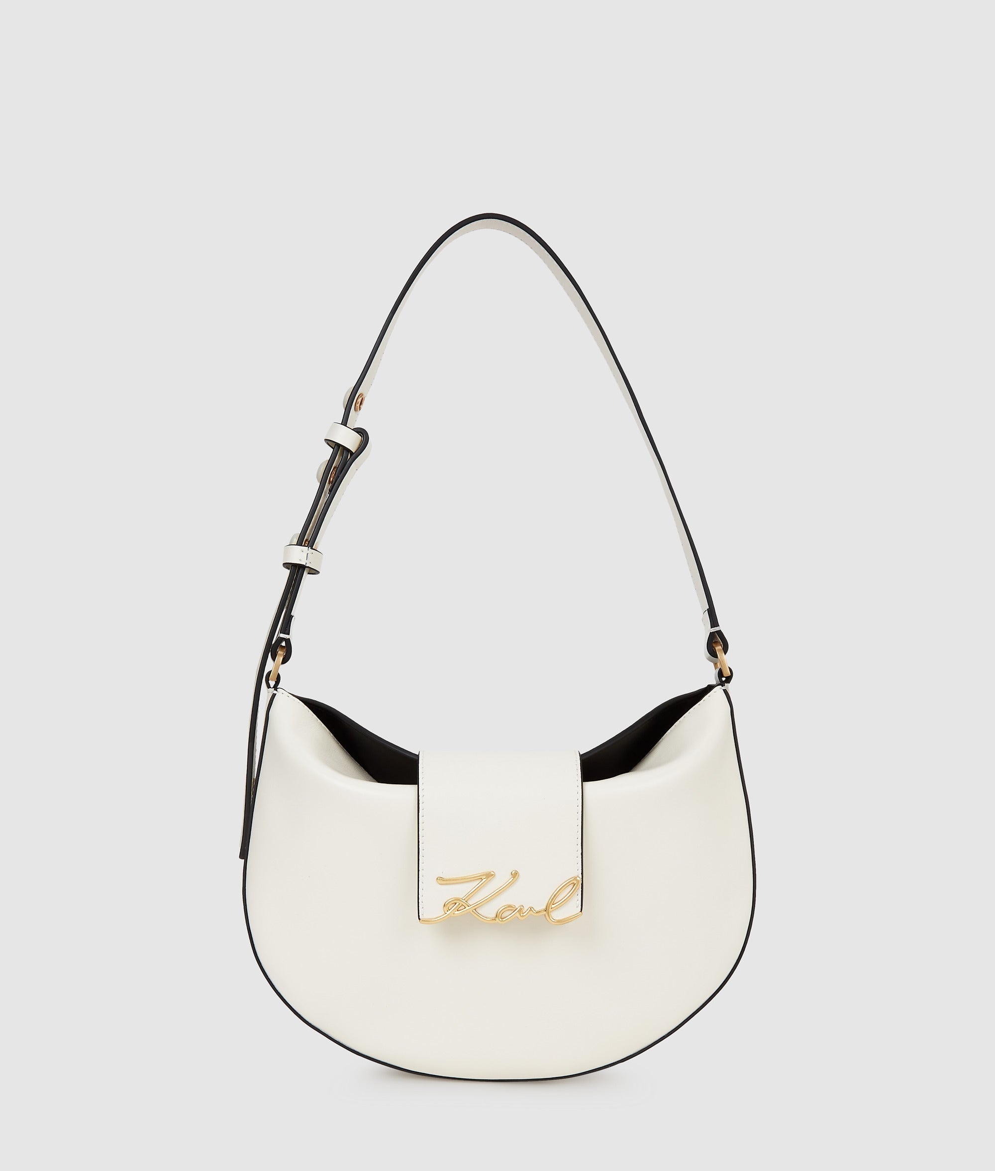 KarlLagerfeld Ksignature Moon Bag Off White