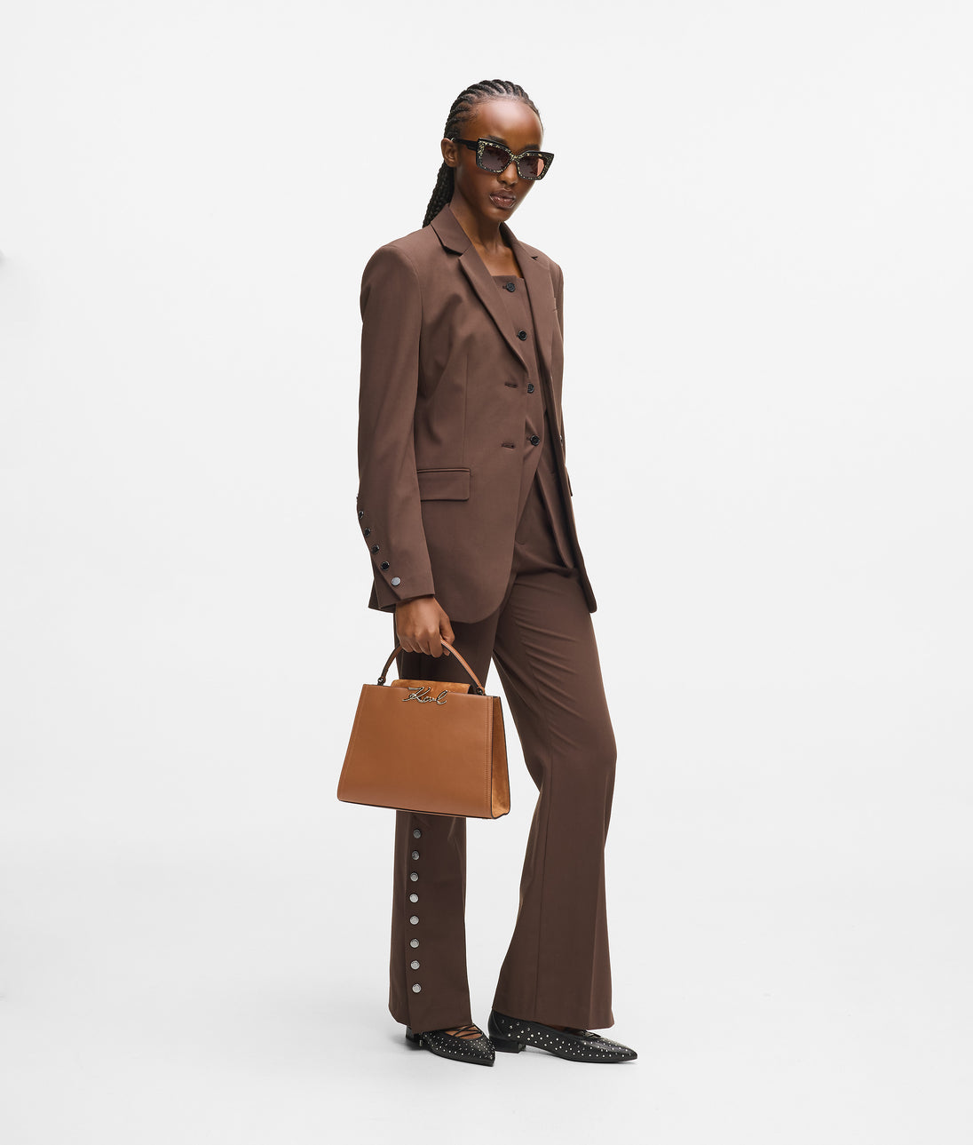 Karl Lagerfeld Snap Button Blazer Java