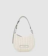KarlLagerfeld Kweave Small Hobo Bag Off White