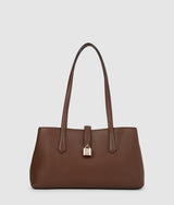 KarlLagerfeld Kautograph Padlock Tote Bag Dark Friar Brown