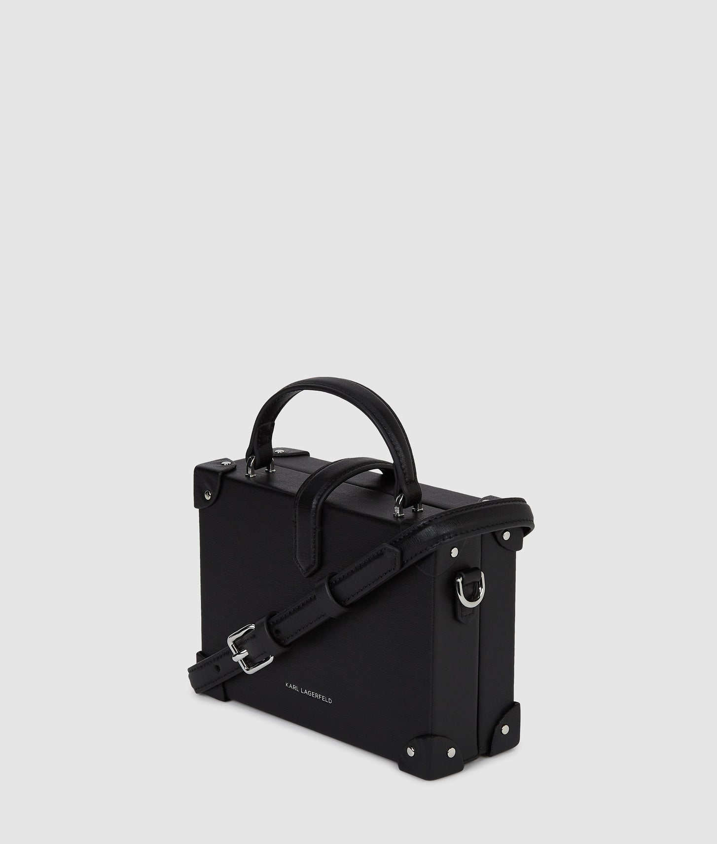 KarlLagerfeld Kautograph Padlock Trunk Bag Black-Nickel