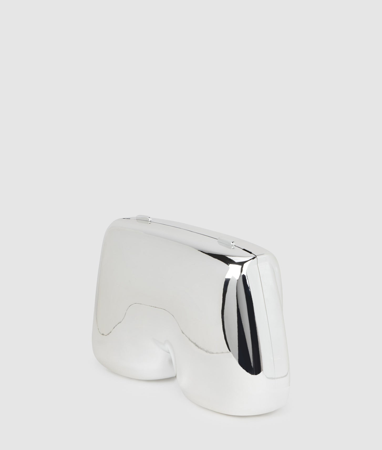 KarlLagerfeld Ikon K Resin Clutch Silver Metal