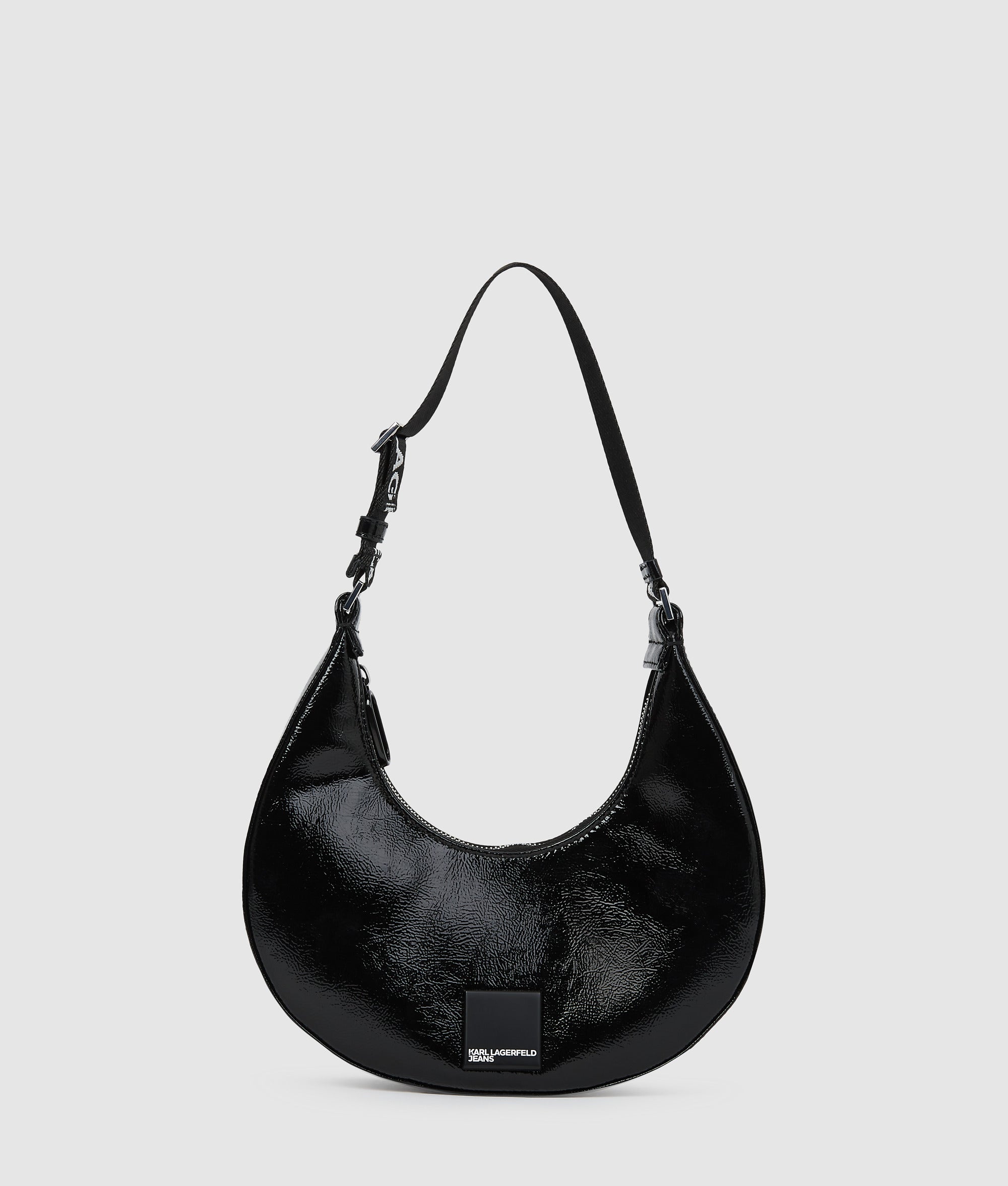 KarlLagerfeld Glossy Moon Bag Black