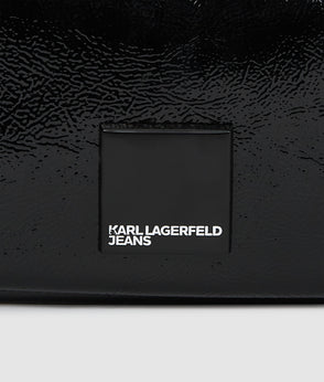 Karl Lagerfeld Checked Mesh Maxi Dress Bleached Check Black All Over Print