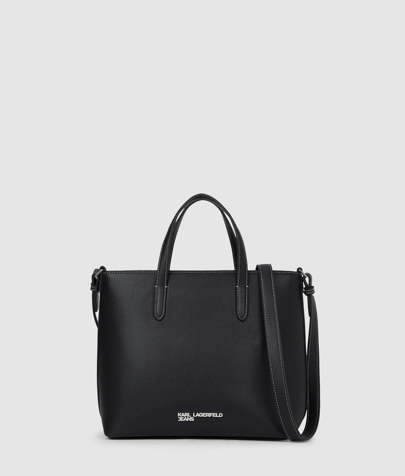 KarlLagerfeld Metal Logo Mini Tote Bag Black