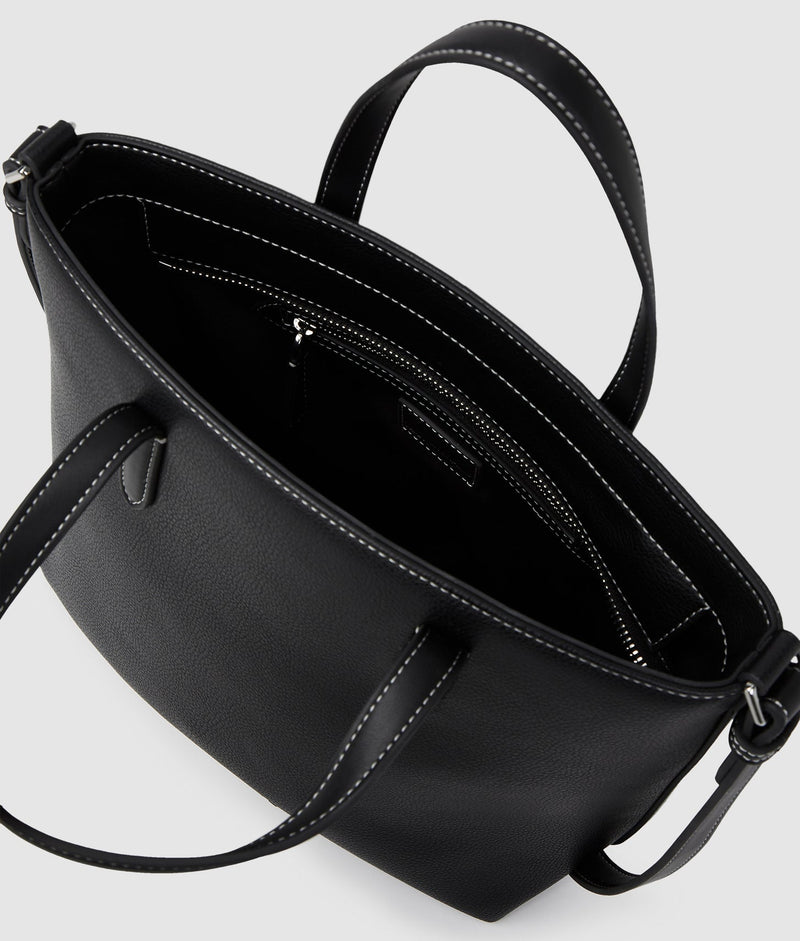 KarlLagerfeld Metal Logo Mini Tote Bag Black