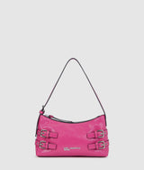 KarlLagerfeld Buckle Shoulder Bag Very Berry