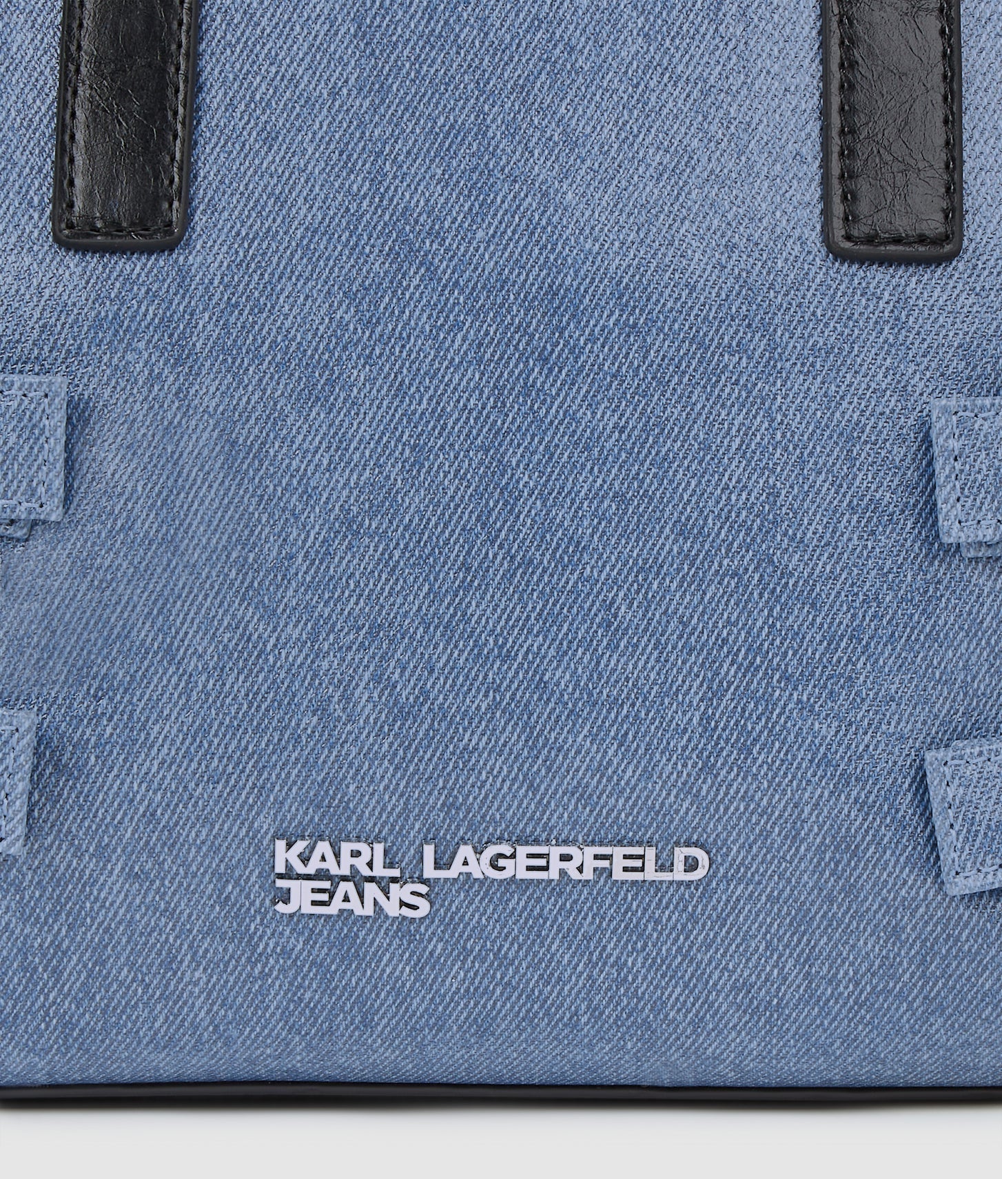 KarlLagerfeld Denim Buckle Bowling Bag Standard Blue Denim