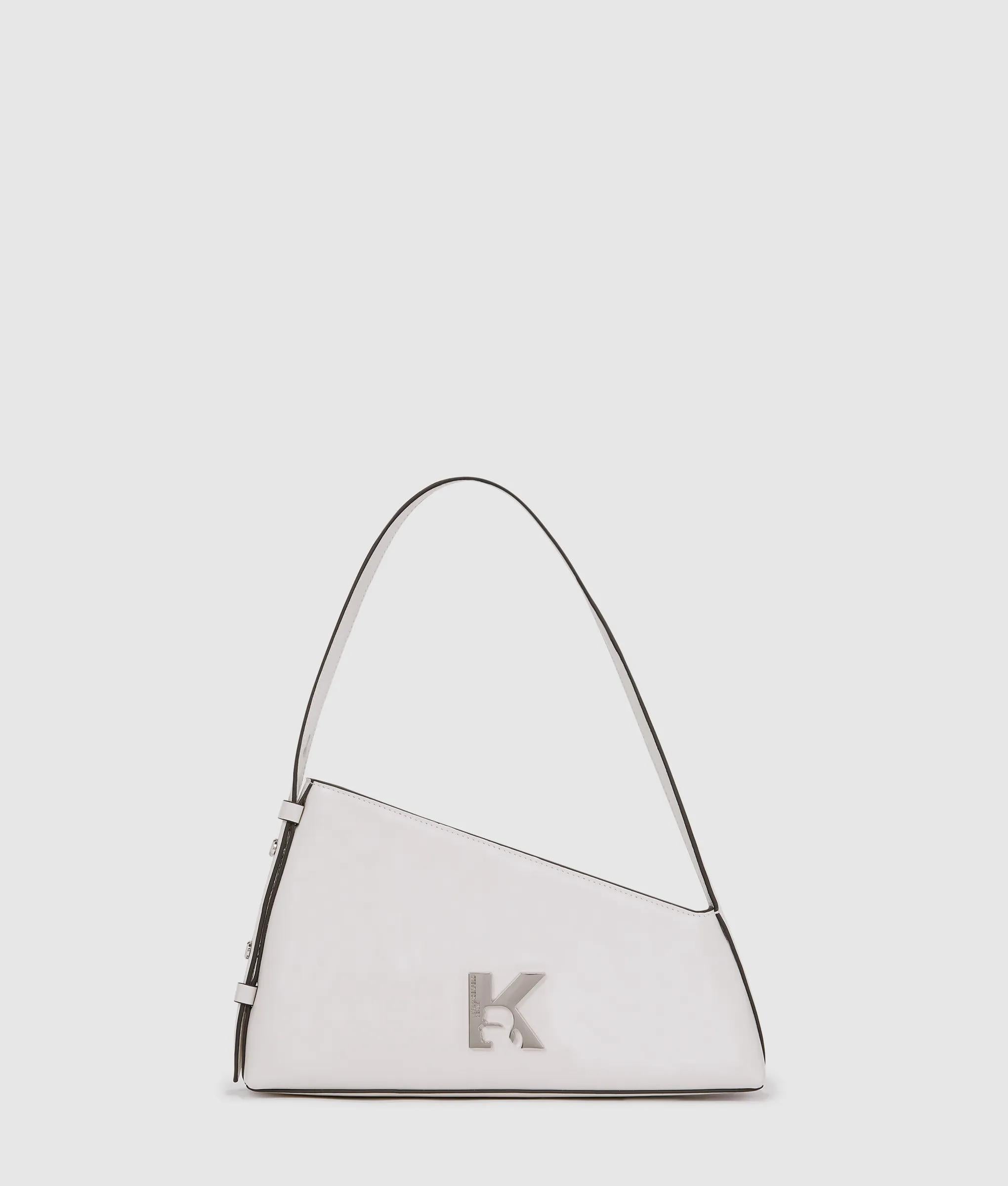 KarlLagerfeld Geo High-Shine Shoulder Bag Off White