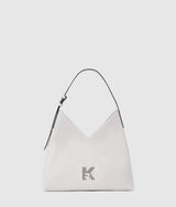 KarlLagerfeld Geo High-Shine Tote Bag Off White