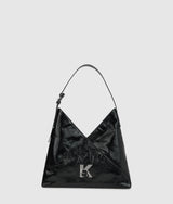 KarlLagerfeld Geo High-Shine Tote Bag Black