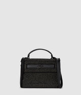 KarlLagerfeld Kautograph Rhinestone Top Handle Bag Black Embellishment