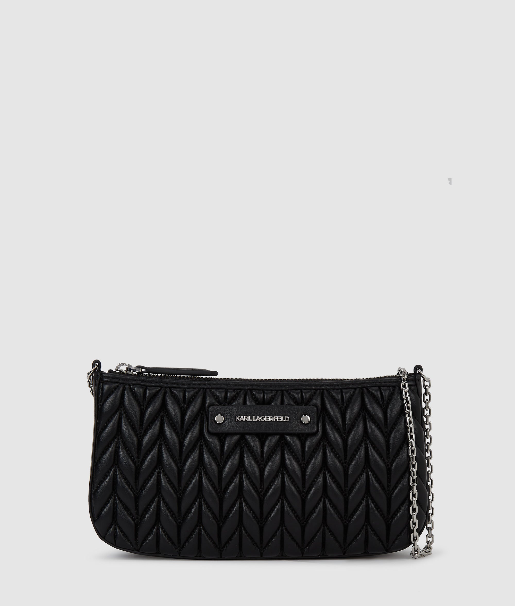 KarlLagerfeld Kweave Mini Shoulder Bag Black-Nickel