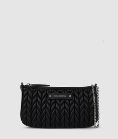 KarlLagerfeld Kweave Mini Shoulder Bag Black-Nickel
