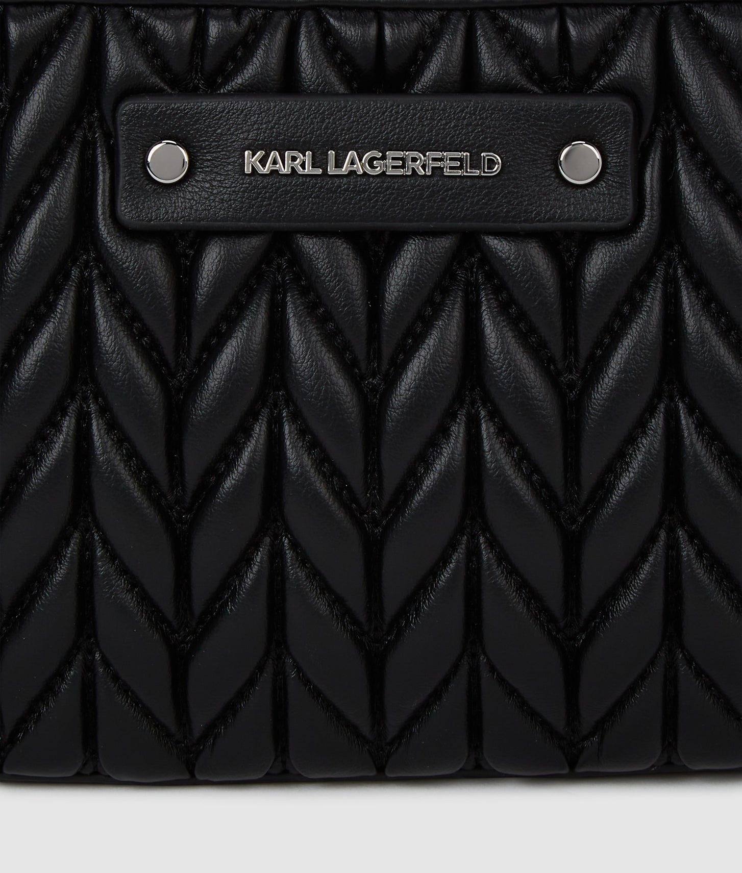 KarlLagerfeld Kweave Mini Shoulder Bag Black-Nickel