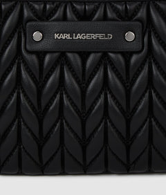 KarlLagerfeld Kweave Mini Shoulder Bag Black-Nickel