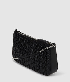 KarlLagerfeld Kweave Mini Shoulder Bag Black-Nickel